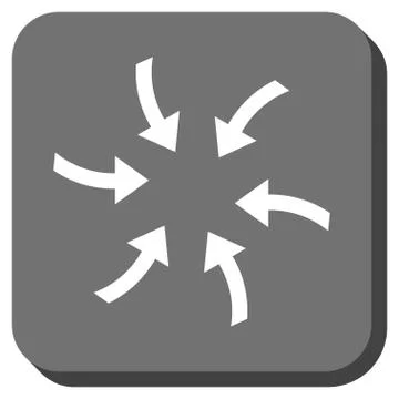 Twirl Arrows Rounded Square Vector Icon Stock Illustration