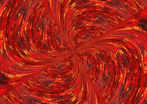 Twirl of bright explosion fire waves Stock Illustration