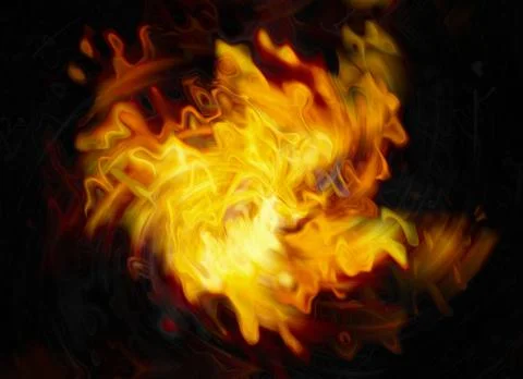 Twirl of bright explosion flash on black backgrounds. fire burst Illustrazione stock