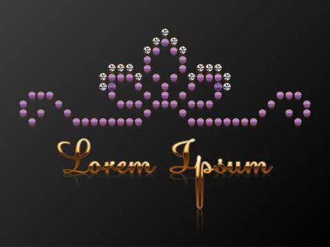 A twirl diamond on a dark background with space for text. Vector Illustrazione stock