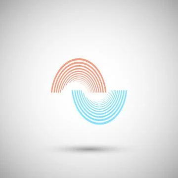 The twirl elements of a simple design イラスト素材