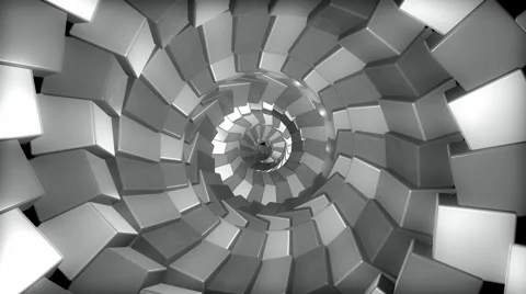 Twirl gray cubes Video stock 55214418
