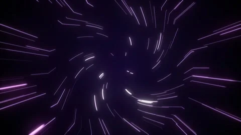 Twirl lines transform purple to blue neon glowing abstract seamless vj loop Stock Footage 292915508
