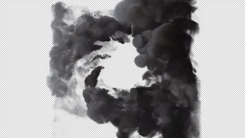 Twirl smoke vortex on transparent background Video stock 321634966