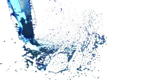 Twirl water to hemisphere shape fall Stock Footage 50504335