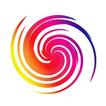 Twirl wind storm spectrum abstract colorful background template textured Stock Illustration