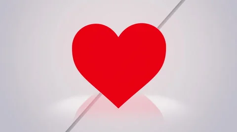 Twirling Fluid Red Hearts Stock Footage 58323451