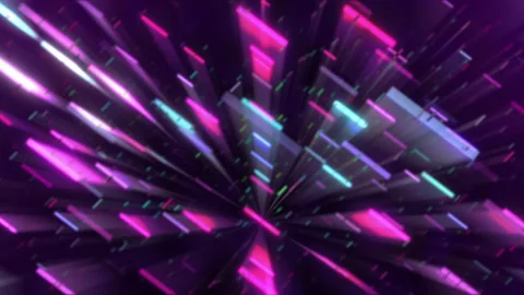 Twirling Neon light lines loop 4K Stock Footage 254125016