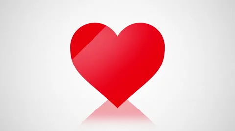 Twirling Red Heart Stock Footage 58323960