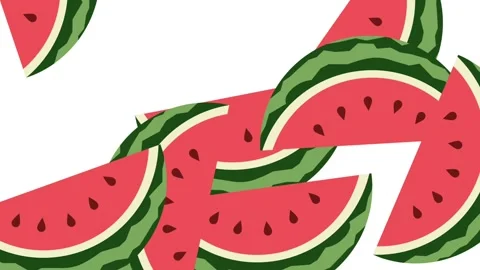 Twirling Watermelon Slices Stock Footage 335630236