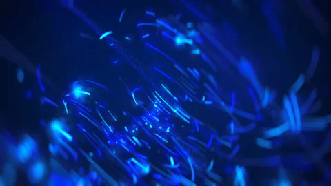 Twirly Data Particles Blue Stock Footage 140284800
