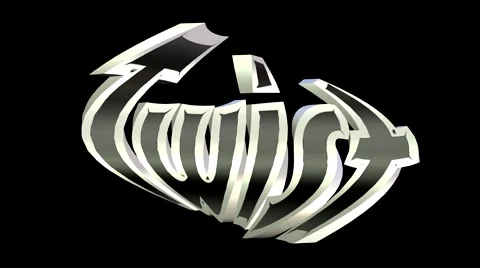 Twist 3D Text Animation Stock Footage 40153611