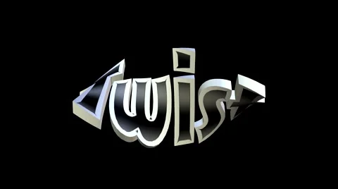 Twist Dance 3D Text Animation Stock Footage 40157209