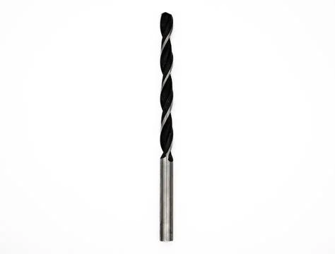 Twist Drill Bit Macro on White Stock Photos