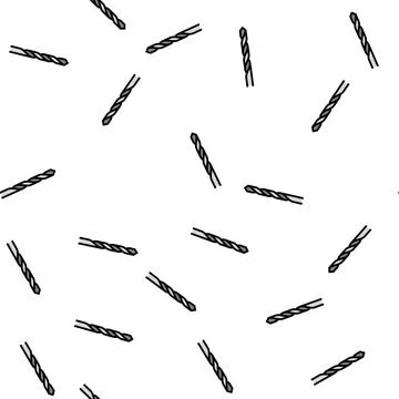 Twist drill bit vector seamless pattern Stock Illustration