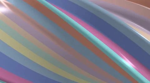 Twist lines 3d rendering minimal modern illustration Stock Illustration