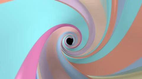 Twist lines 3d rendering minimal modern style. Illustration background of mod Stock Illustration