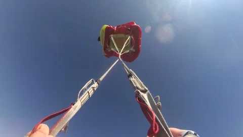 Twist open parachute Video stock 259934978