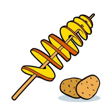 Twist potato Stock Illustration