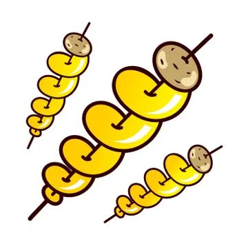 Twist potato Stock Illustration