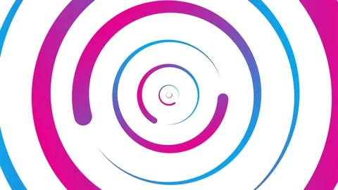 Twist spiral shape circles background with pink purple gradient color animati Stock Footage 115104121