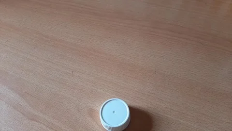 Twist top pill bottle, empty medicine bottle Stock Footage 292736764