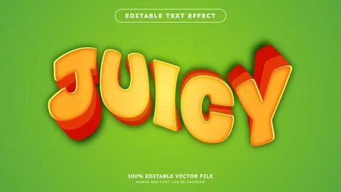 Twist Vector Text Effect Editable Orange Swirl Spiral Wave Curve Stockillustratie
