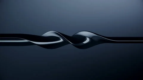 Twisted 3D object with reflections of abstract enviroment Stock Footage 140829638