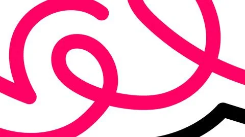 Twisted Abstract Lines on Pink Surface Background Stock Illustration