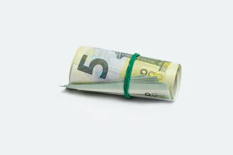 Twisted banknote. Stock-Fotos