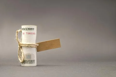 A twisted bill. Close-up Stock Photos