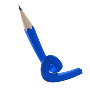 Twisted blue pencil Иллюстрация