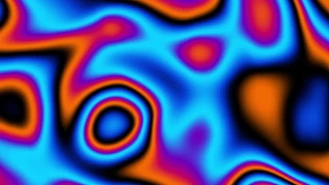 Twisted Blue Red 3D Strands Rotating Background Loop background with liquid Stock Footage 337114338