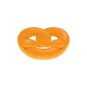 Twisted bun, pretzel bavarian bread 스톡 일러스트