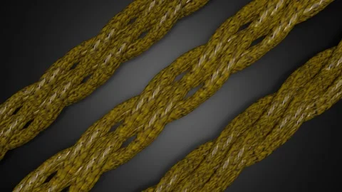 Twisted Cables 4K VJ Loop - Futuristic Motion Background Yellow Video stock 303750199