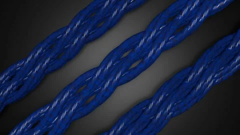Twisted Cables 4K VJ Loop - Futuristic Motion Background Blue Stock Footage 303750202
