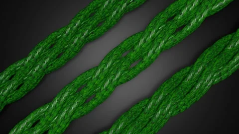 Twisted Cables 4K VJ Loop - Futuristic Motion Background Green Video stock 303750221