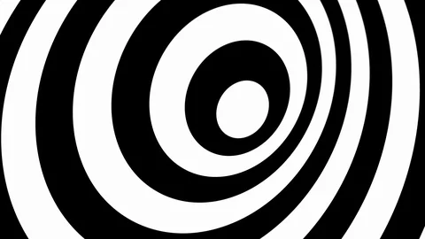 Twisted circle black and white optical illusion. Stock Footage 122155518