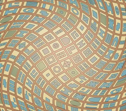 Twisted city Stock Illustration