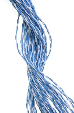 Twisted colored wires Stock Photos