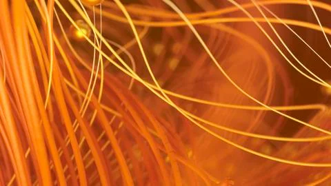 Twisted cosmic lines or strings in the black space. Beautiful swirls, bright Stock Illustration