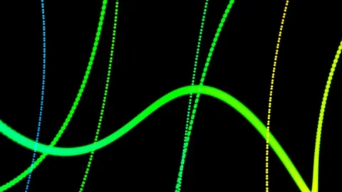 Twisted dancing lines Stock-Footage 95661493