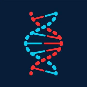 Twisted DNA molecule isolated genetic code icon Illustrazione stock