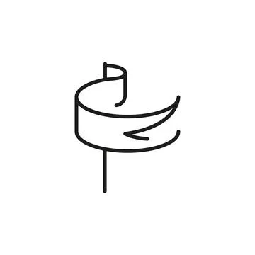 Twisted Flag Icon Stock Illustration