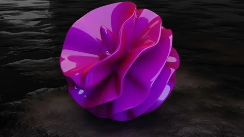 A twisted flower in abstraction made like a loop twists in the center Stock Footage 170204746