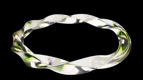 Twisted glass ring Illustrazione stock