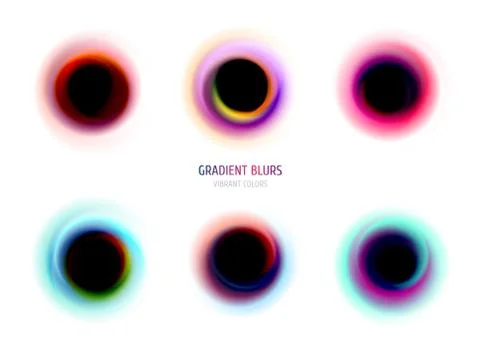 Twisted gradient blurs. Liquid gradient shapes Stock Illustration