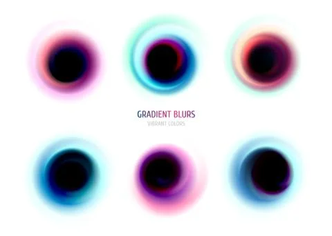 Twisted gradient blurs. Liquid gradient shapes Stock Illustration