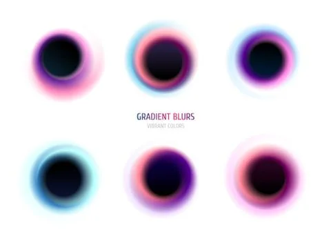 Twisted gradient blurs. Liquid gradient shapes Stock Illustration