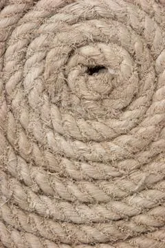 Twisted hemp rope Stock Photos